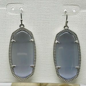 Kendra Scott Elle Slate Silver tone earrings